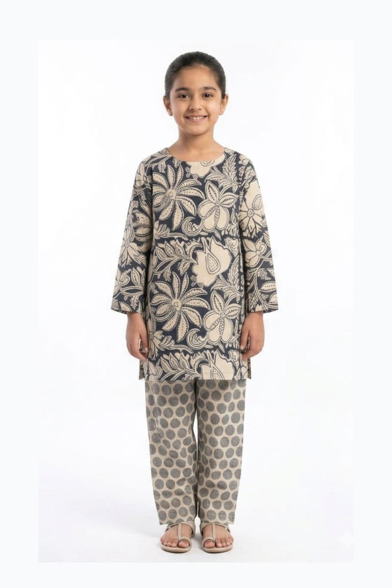 2 Piece - Printed Cambric Suit