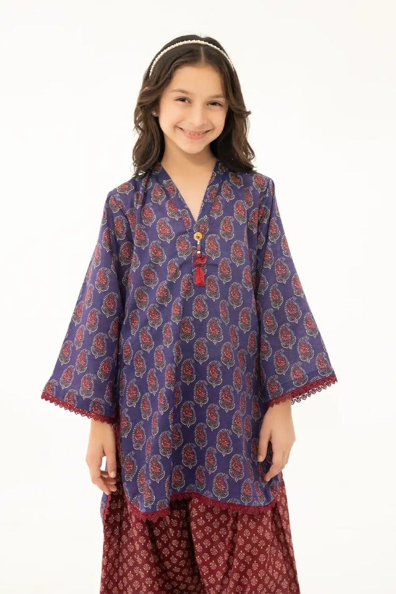 2 Piece - Printed Silk Suit