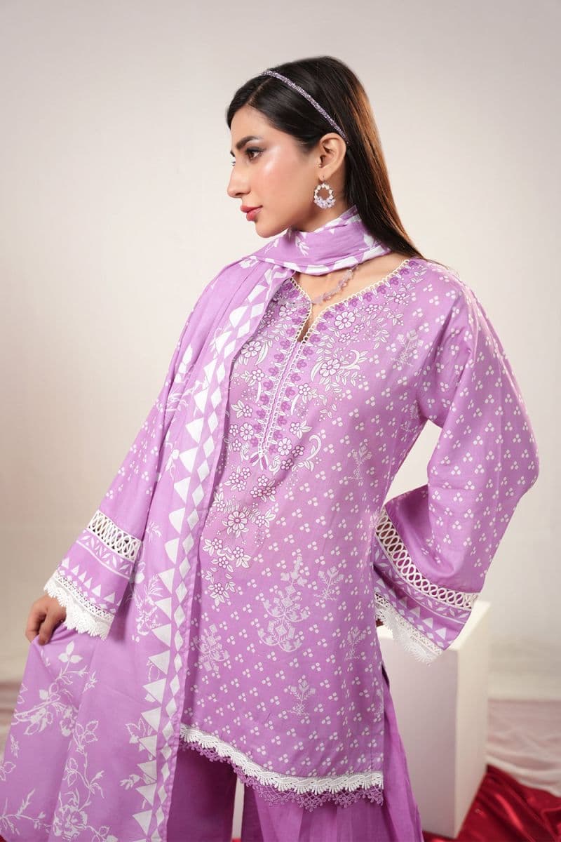 3 Piece - Printed Lawn Suit
