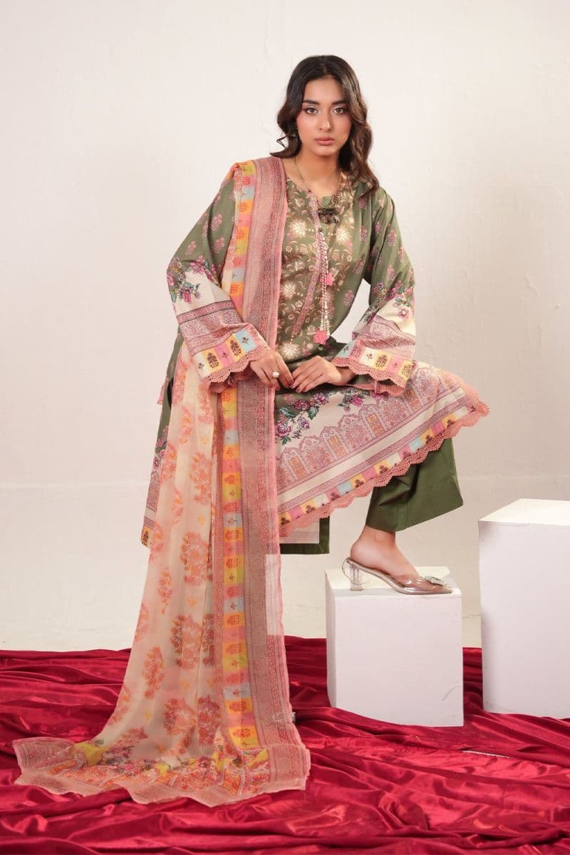 3 Piece - Printed Lawn Suit