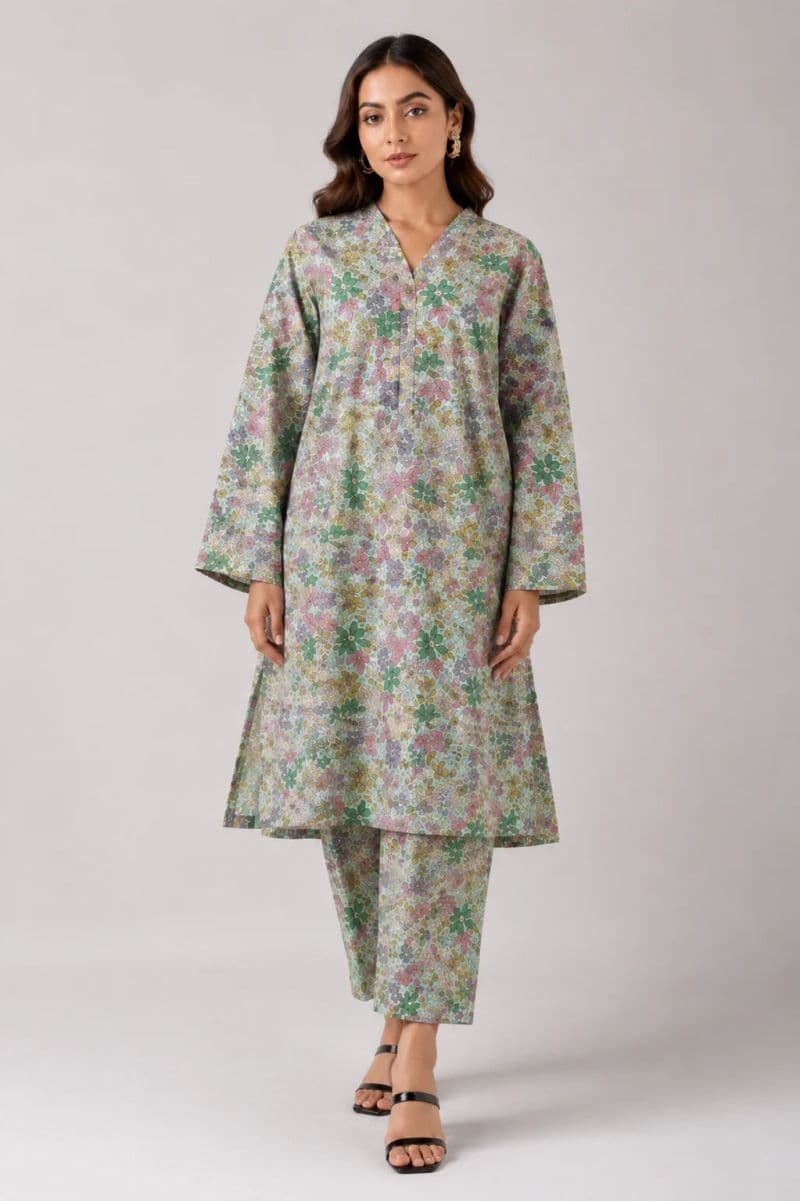2-PIECE PRINTED CAMBRIC SUIT thumbnail