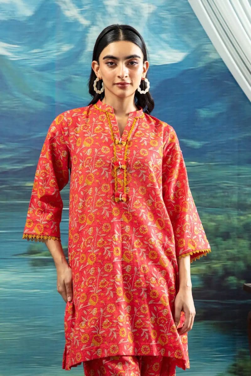 2 Piece - Printed Khaddar Suit thumbnail