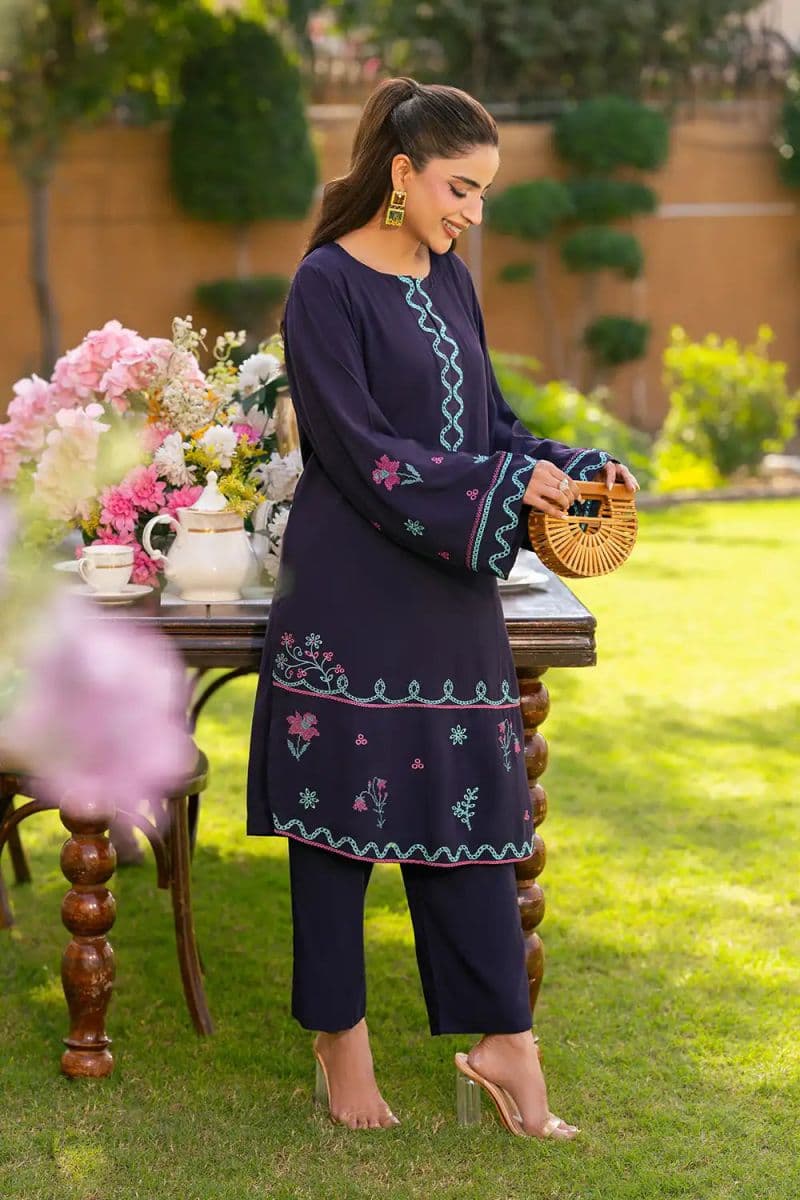 2 Piece - Embroidered Linen Suit thumbnail
