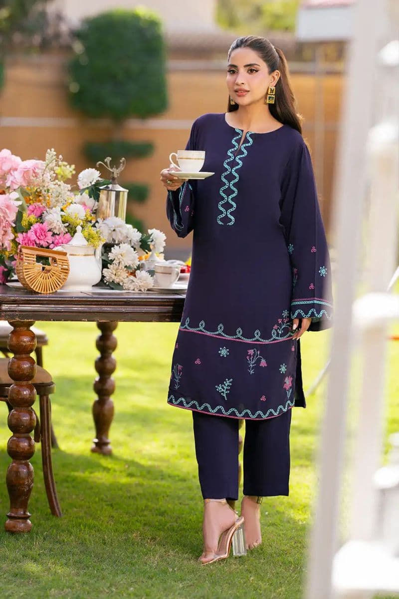 2 Piece - Embroidered Linen Suit thumbnail