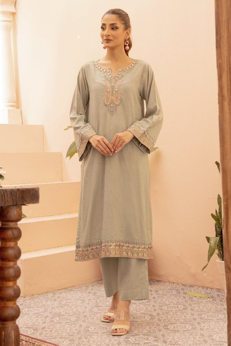 2 Piece - Embroidered Viscose Suit thumbnail