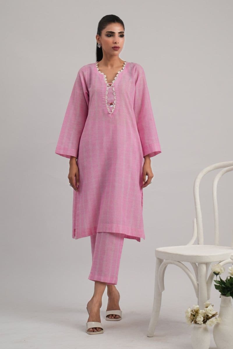 2 Pc Dobby Dyed Stitched Suit thumbnail