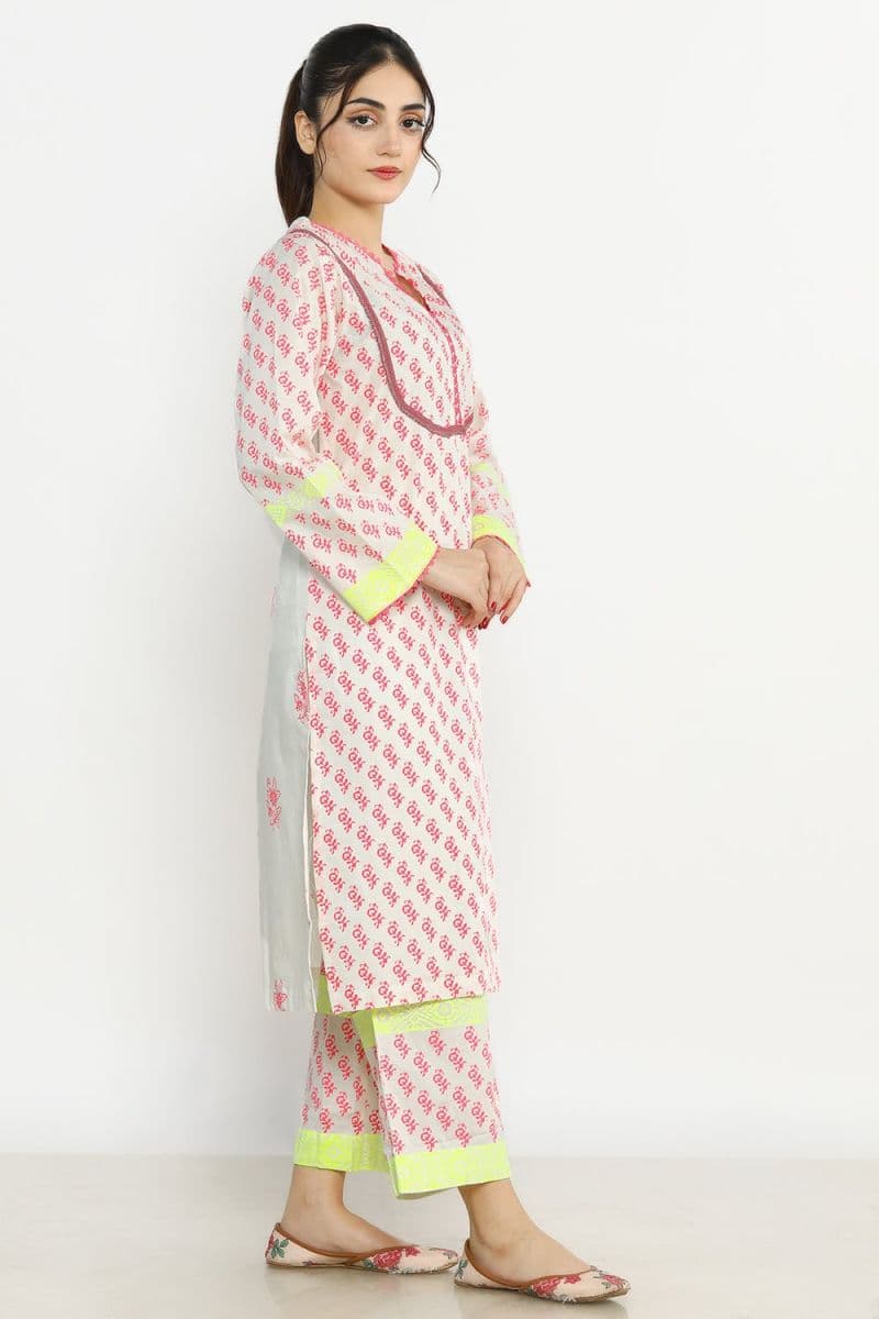 2 Pc Block Printed Stitched Suit thumbnail
