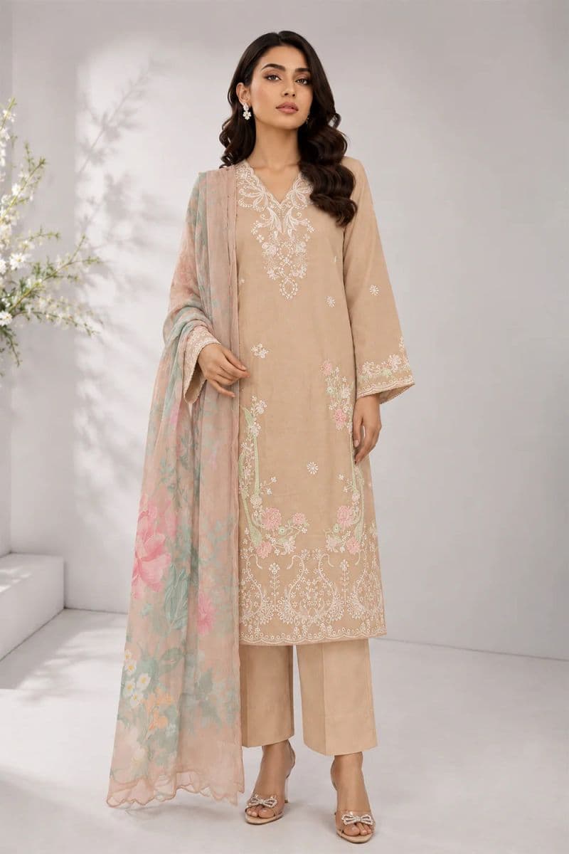3 PIECE - EMBROIDERED CAMBRIC SUIT thumbnail