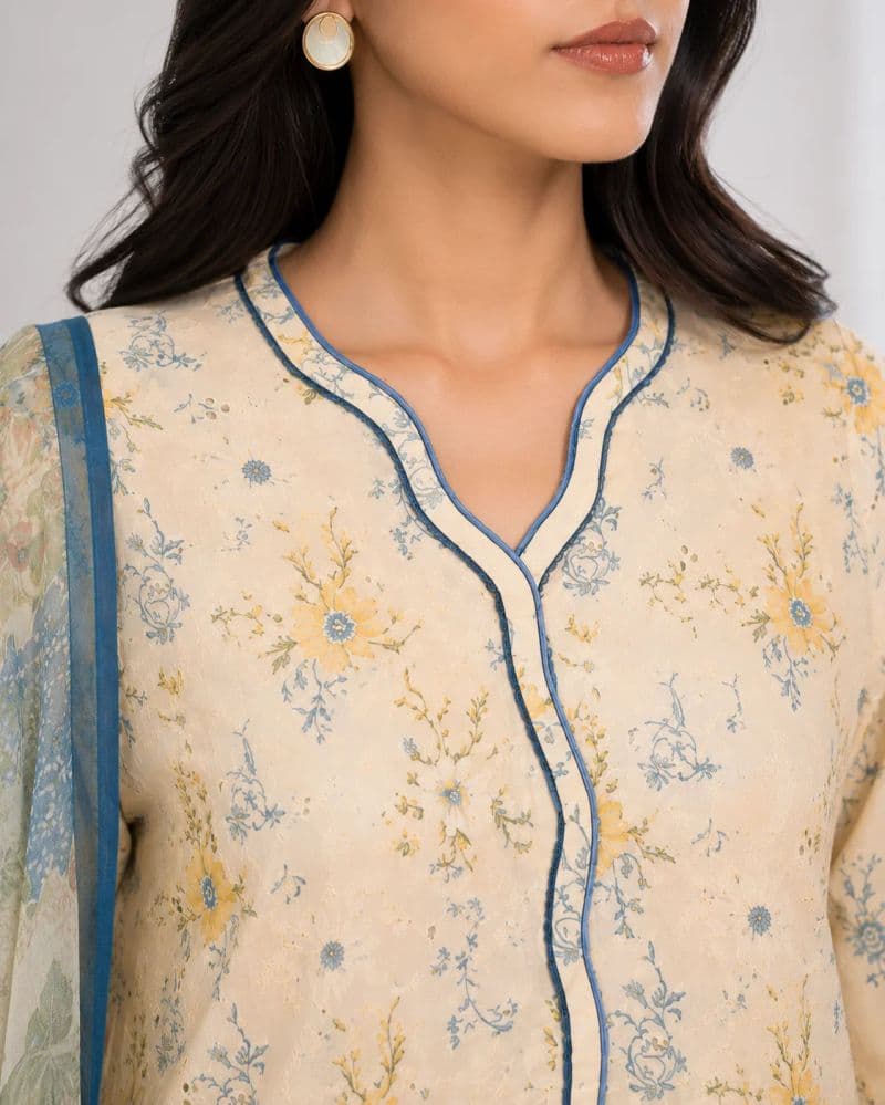 3 Piece - Embroidered Chikankari Suit thumbnail