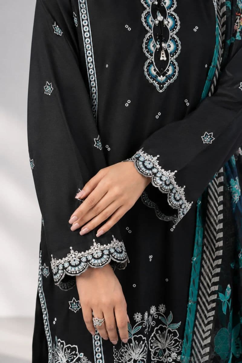 3 Piece - Embroidered Cambric Suit