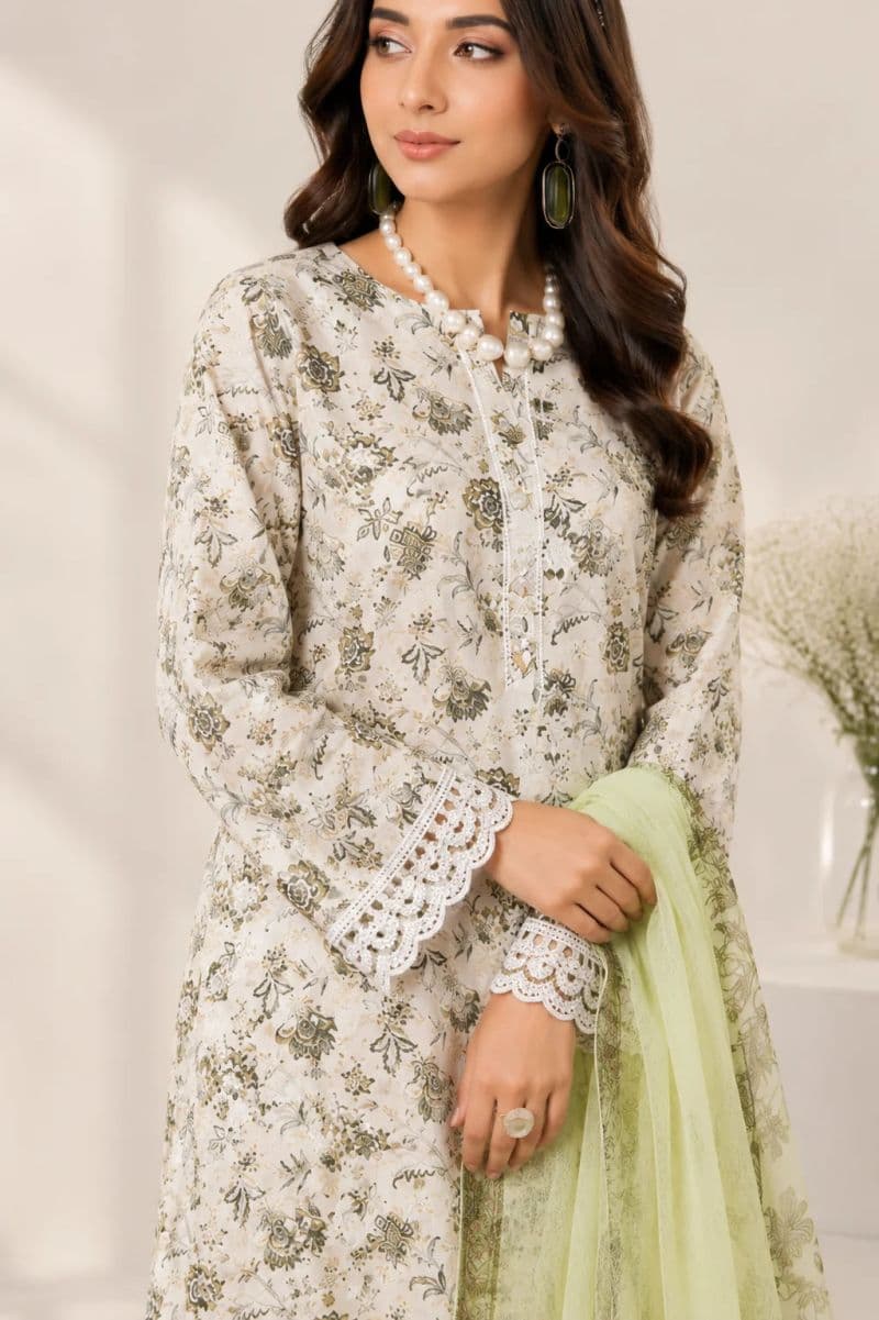 3 Piece - Embroidered Lawn Suit