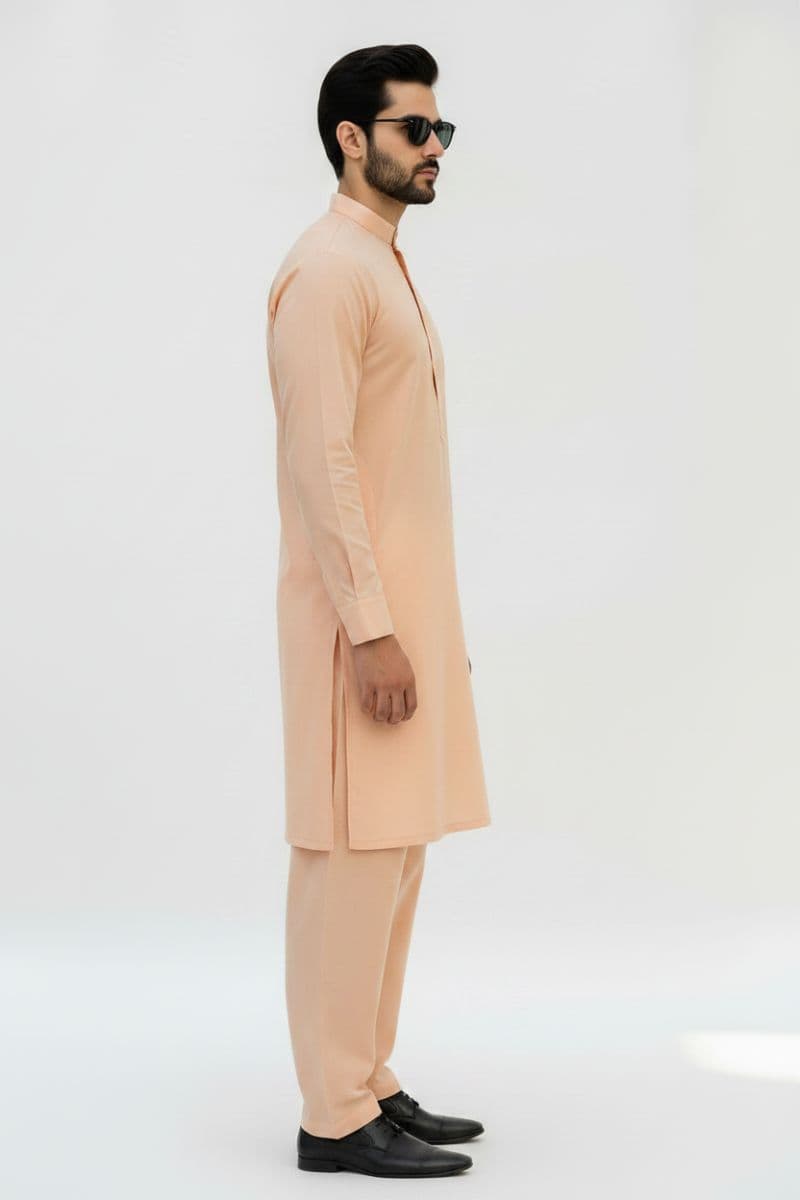 Men's Cotton Kameez Shalwar – PEACH thumbnail