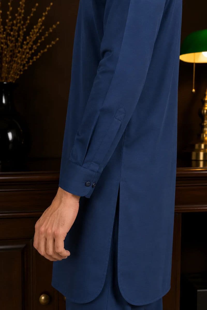 Navy Blue Blended Kameez Shalwar thumbnail