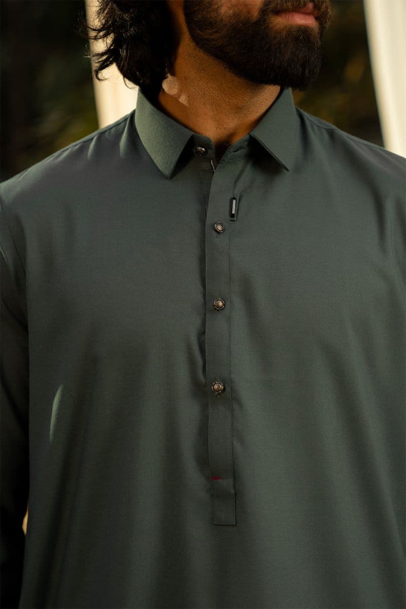 Grey Blended Men's Kameez Shalwar thumbnail