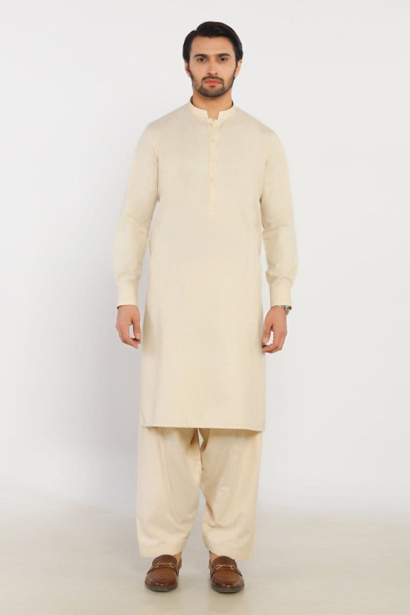 Fawn Blended Kameez Shalwar thumbnail