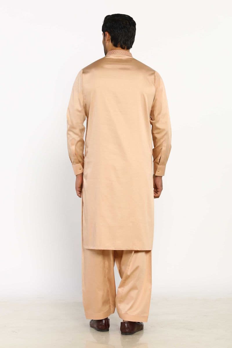Fawn Cotton Casual Kameez Shalwar thumbnail