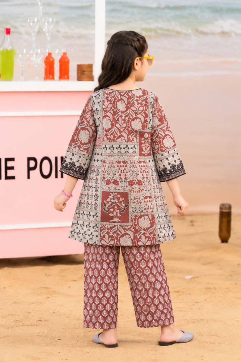 2 PIECE - EMBROIDERED PRINTED SUIT thumbnail
