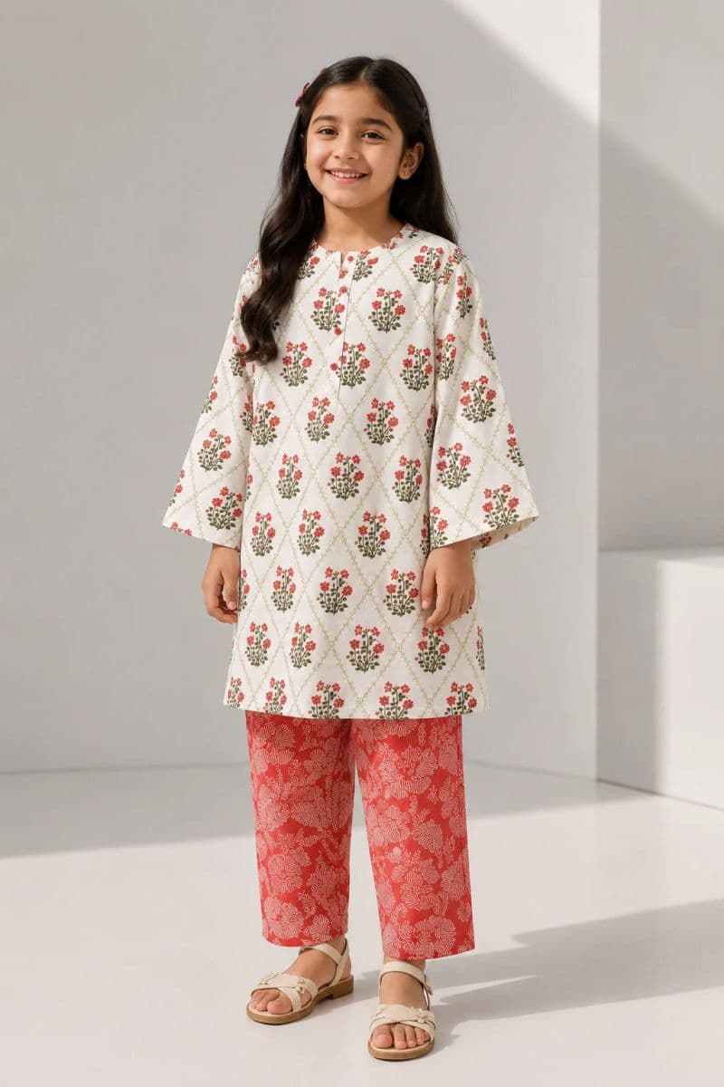 2 PIECE - PRINTED ARABIC LAWN SUIT thumbnail