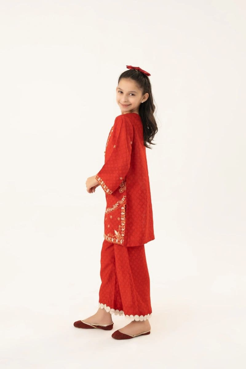 2 Piece - Embroidered Jacquard Suit
