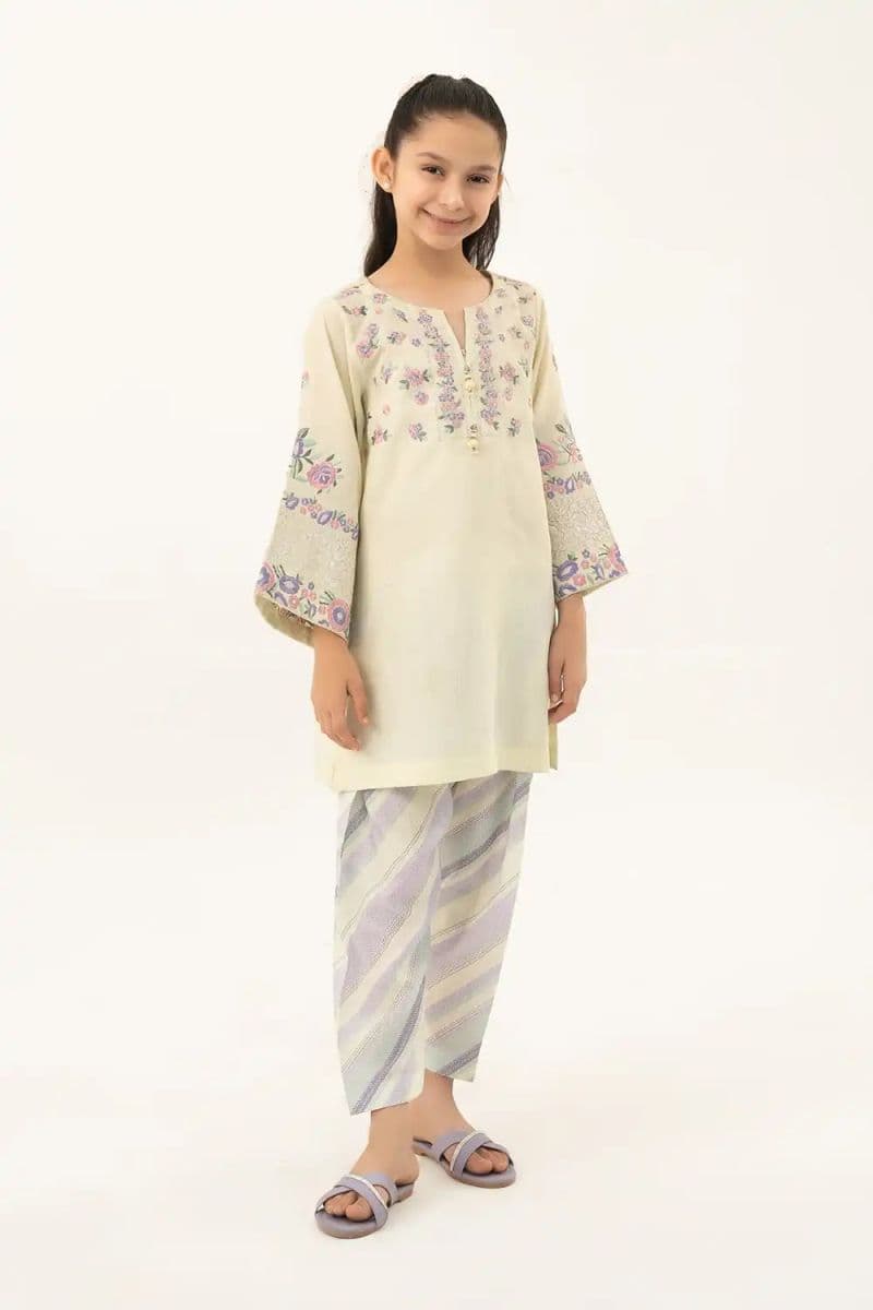2 Piece - Embroidered Doria Lawn Suit thumbnail