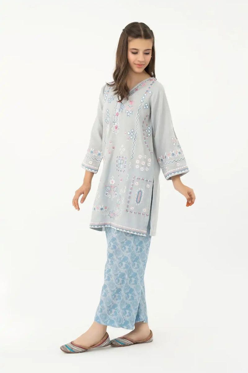 2 Piece - Embroidered Texture Suit thumbnail