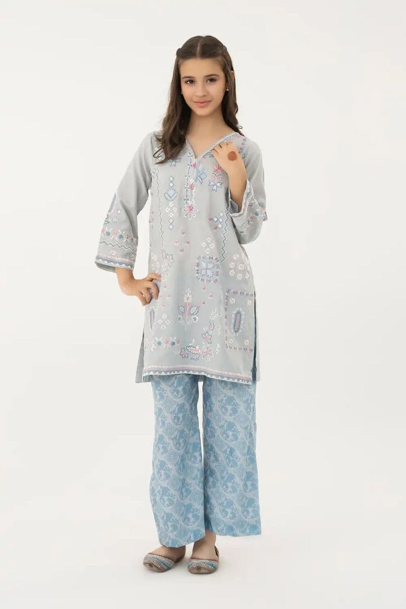 2 Piece - Embroidered Texture Suit thumbnail