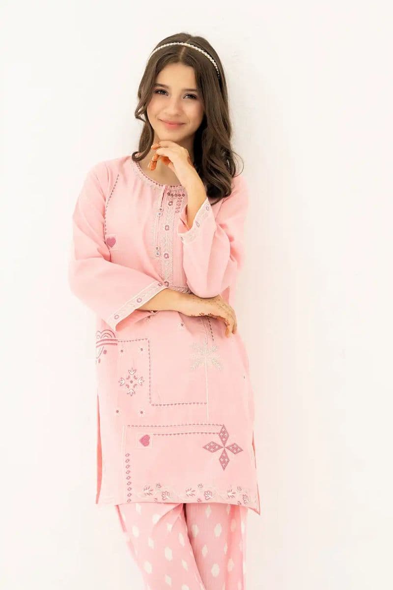 2 Piece - Embroidered Texture Suit thumbnail