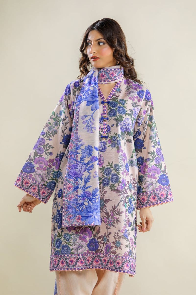 3 Piece - Printed Khaddar Suit thumbnail