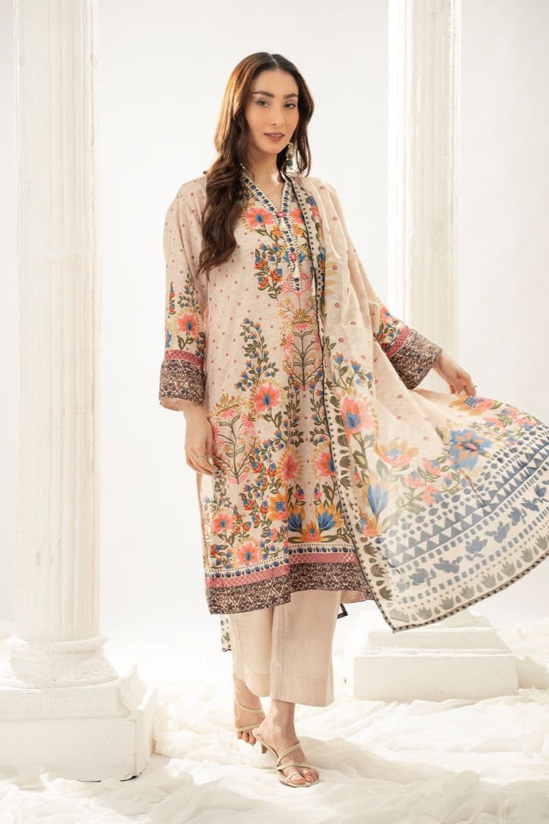 3 Piece - Printed Arabic Lawn Suit thumbnail