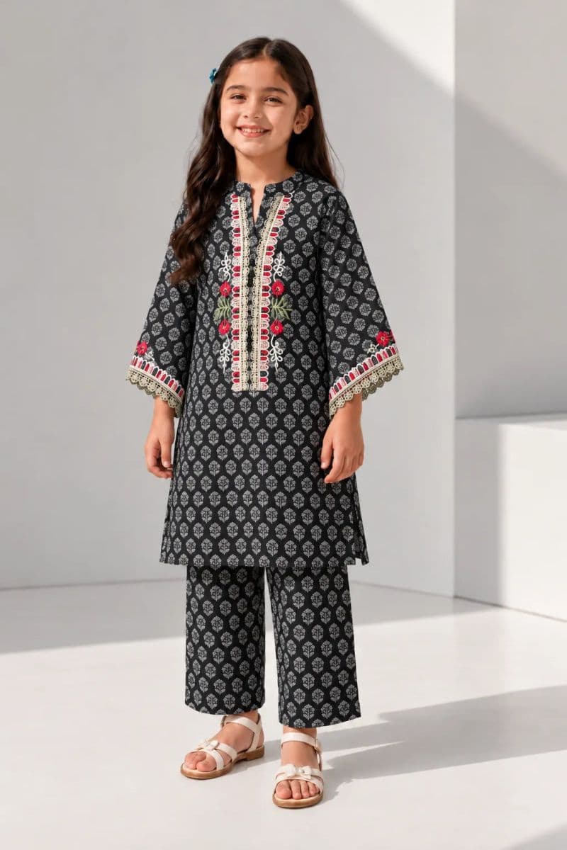 2 Piece - Printed Cotton Suit
