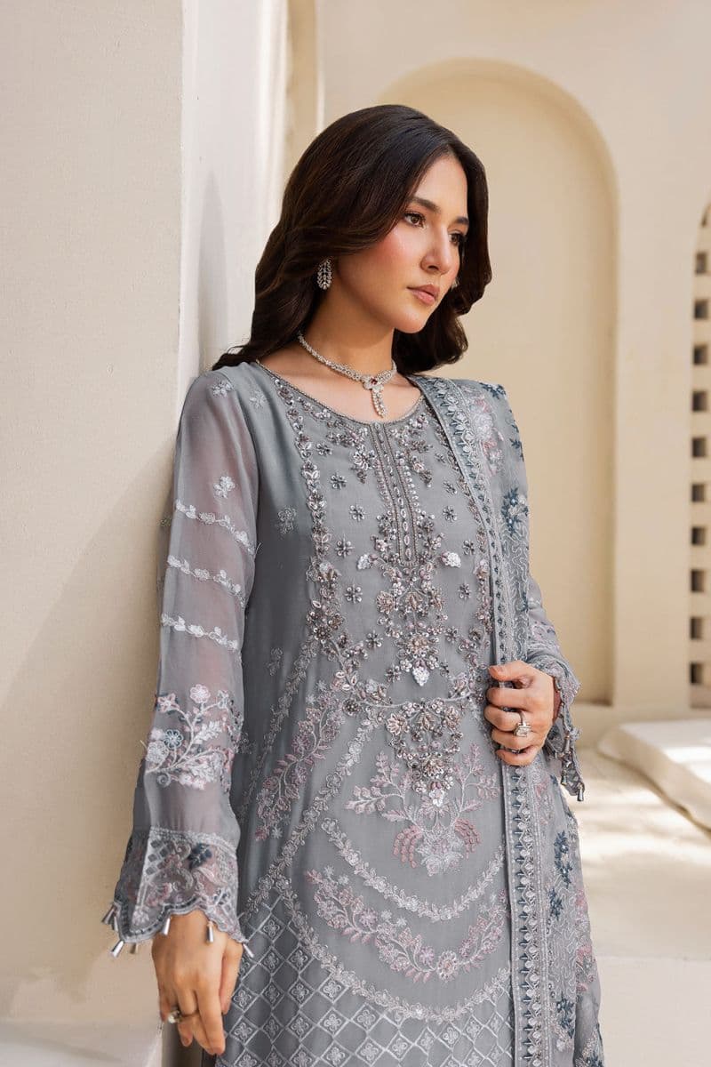 Embroidered Chiffon Unstitched Suit