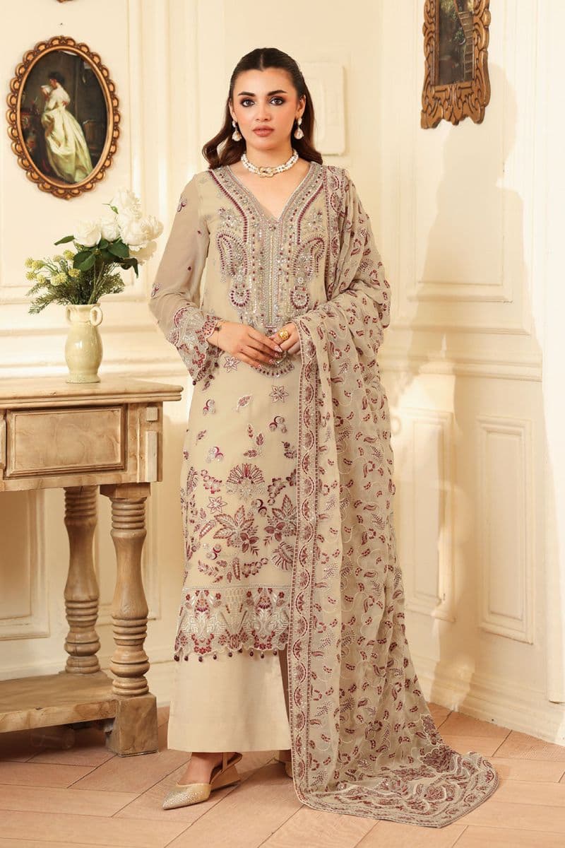 Embroidered Chiffon Unstitched Suit