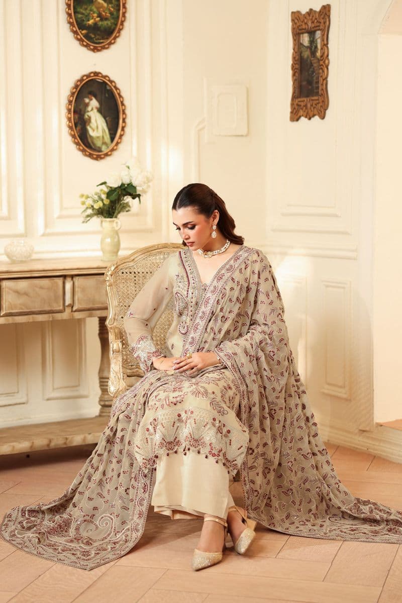 Embroidered Chiffon Unstitched Suit