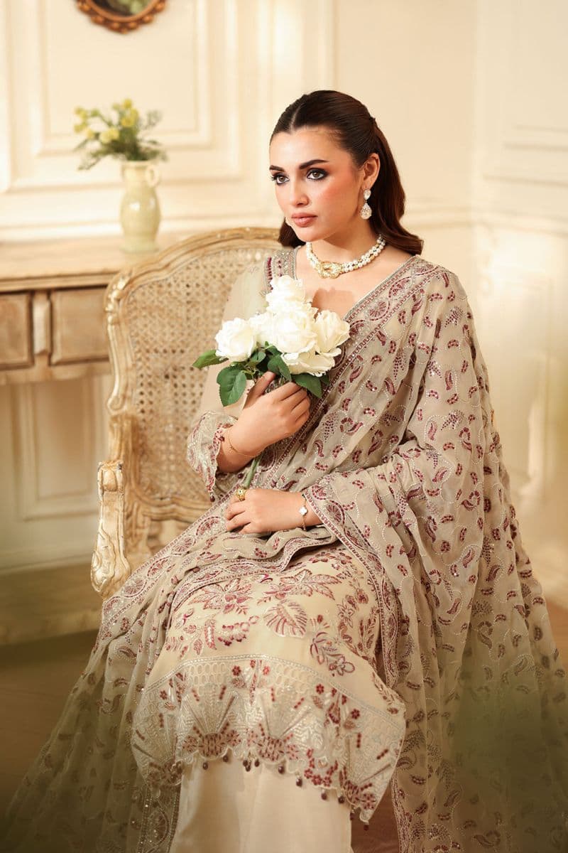 Embroidered Chiffon Unstitched Suit