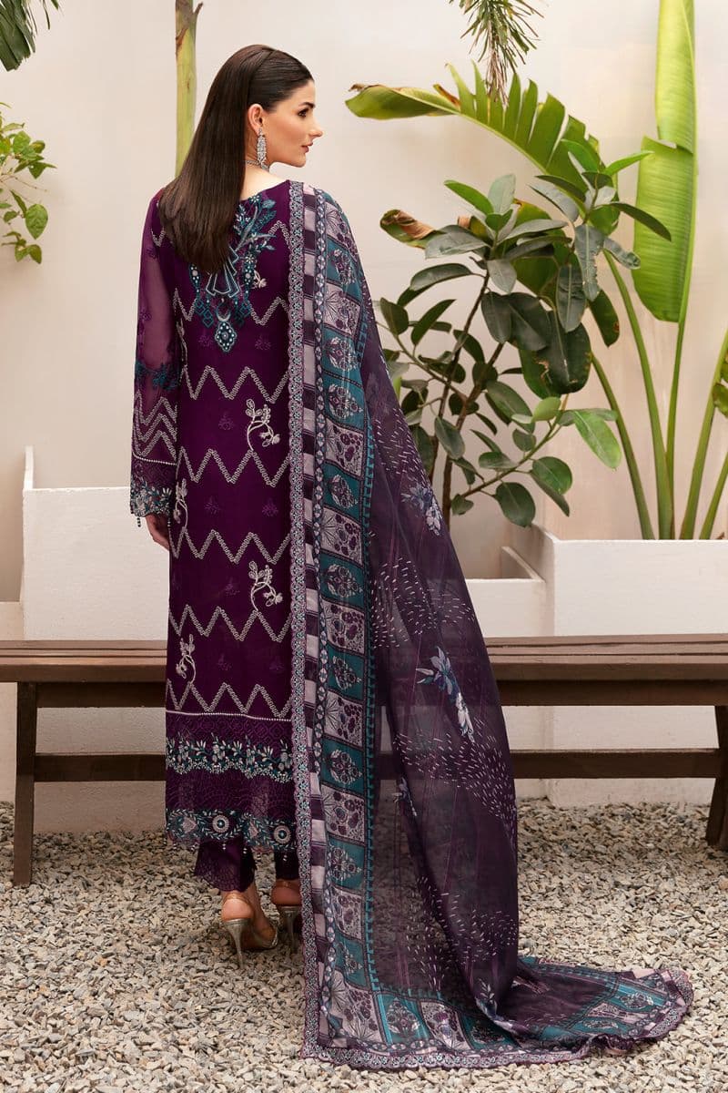 Embroidered Chiffon Unstitched Suit