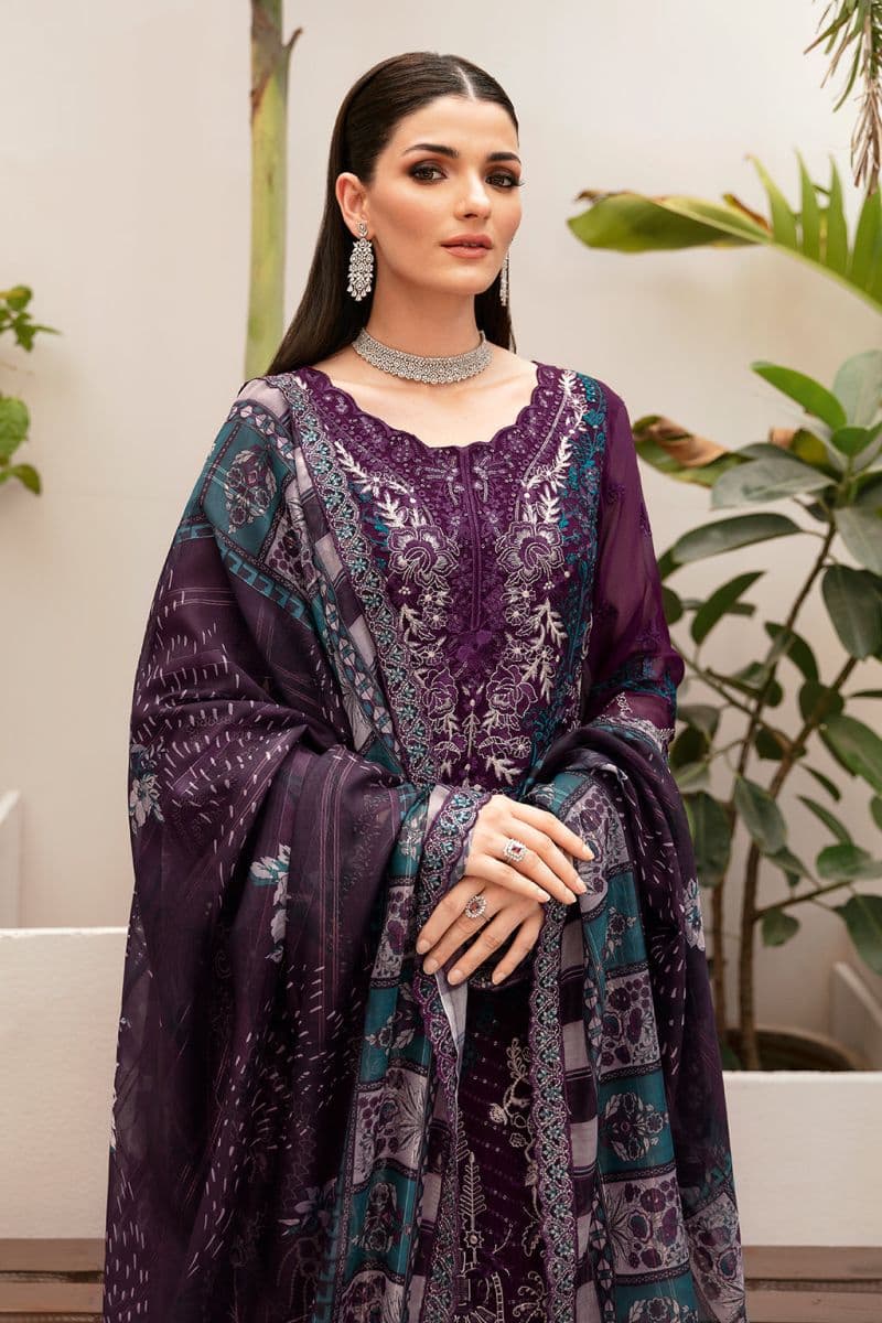 Embroidered Chiffon Unstitched Suit