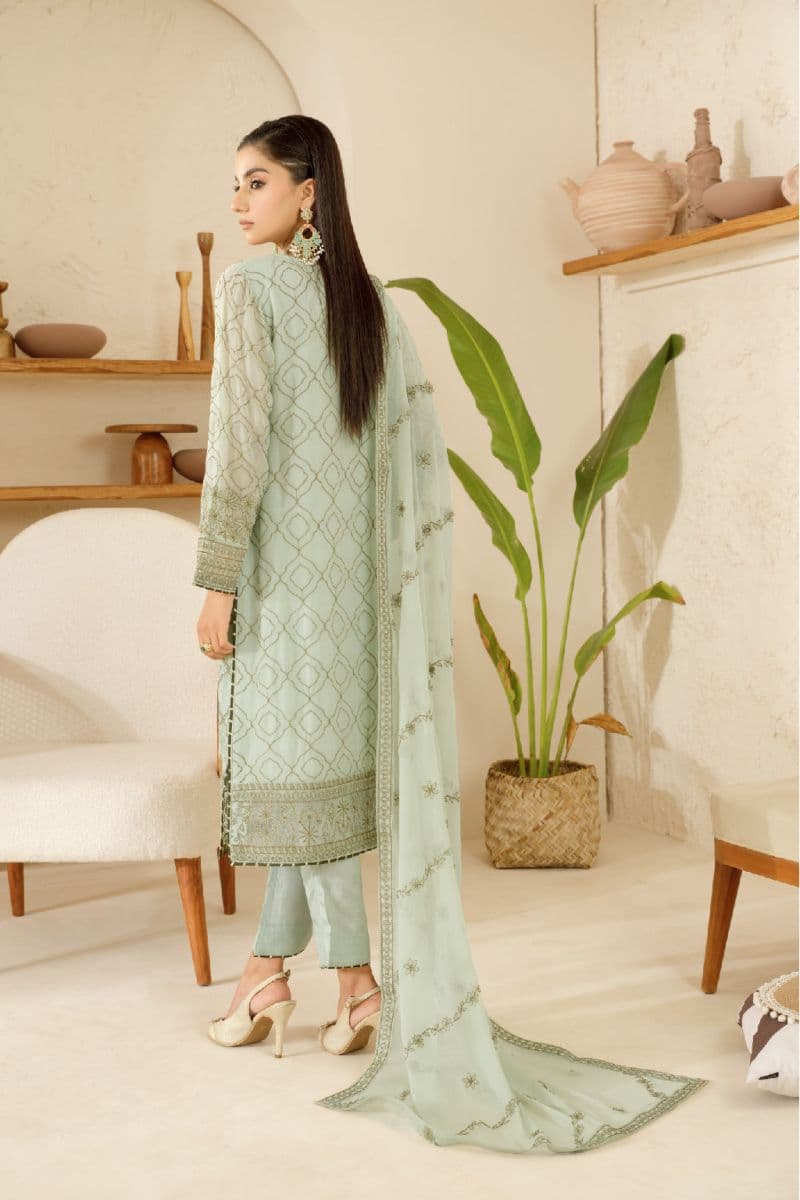 Embroidered Raw Silk Unstitched Suit (BB-106) thumbnail