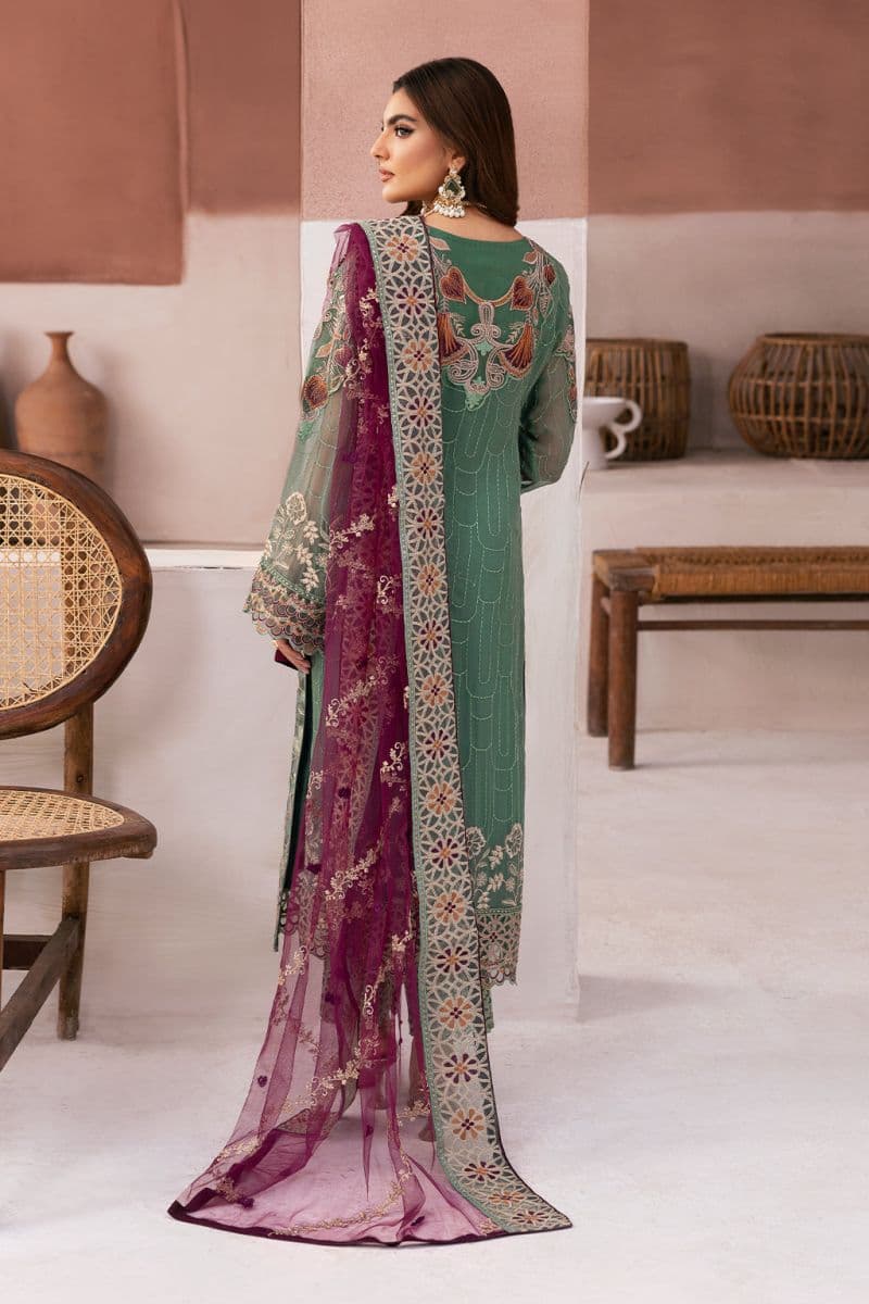 Embroidered Raw Silk Unstitched Suit thumbnail
