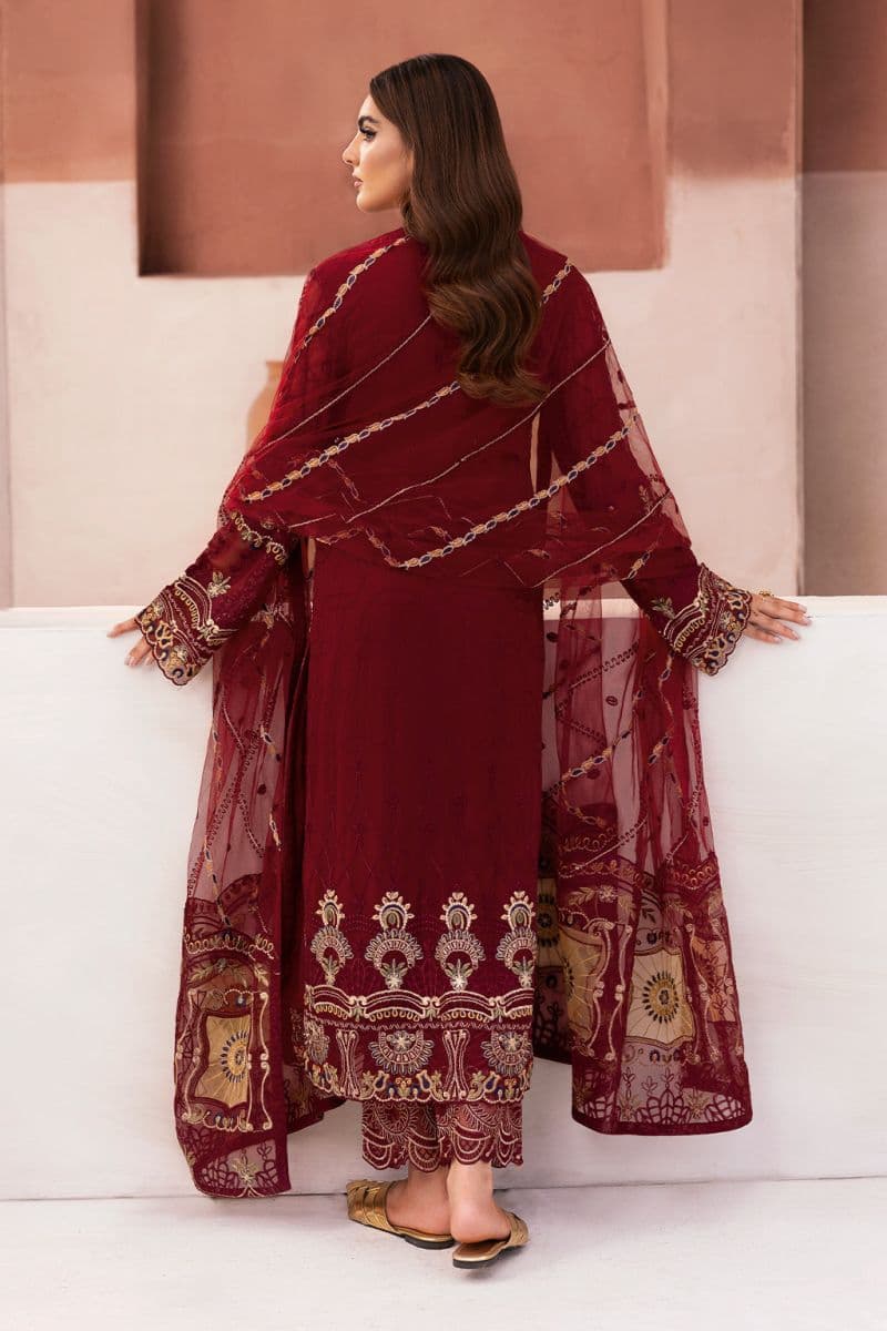Embroidered Chiffon Unstitched Suit