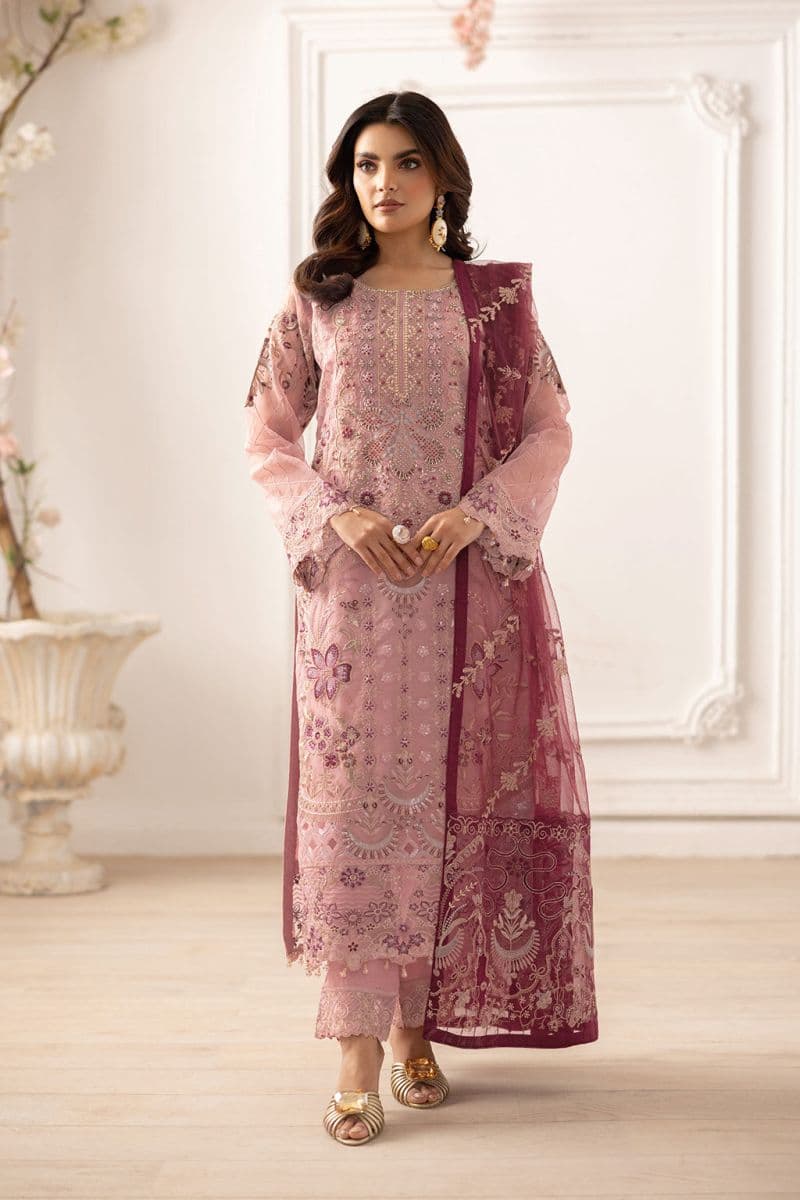 Embroidered Silk Unstitched Suit