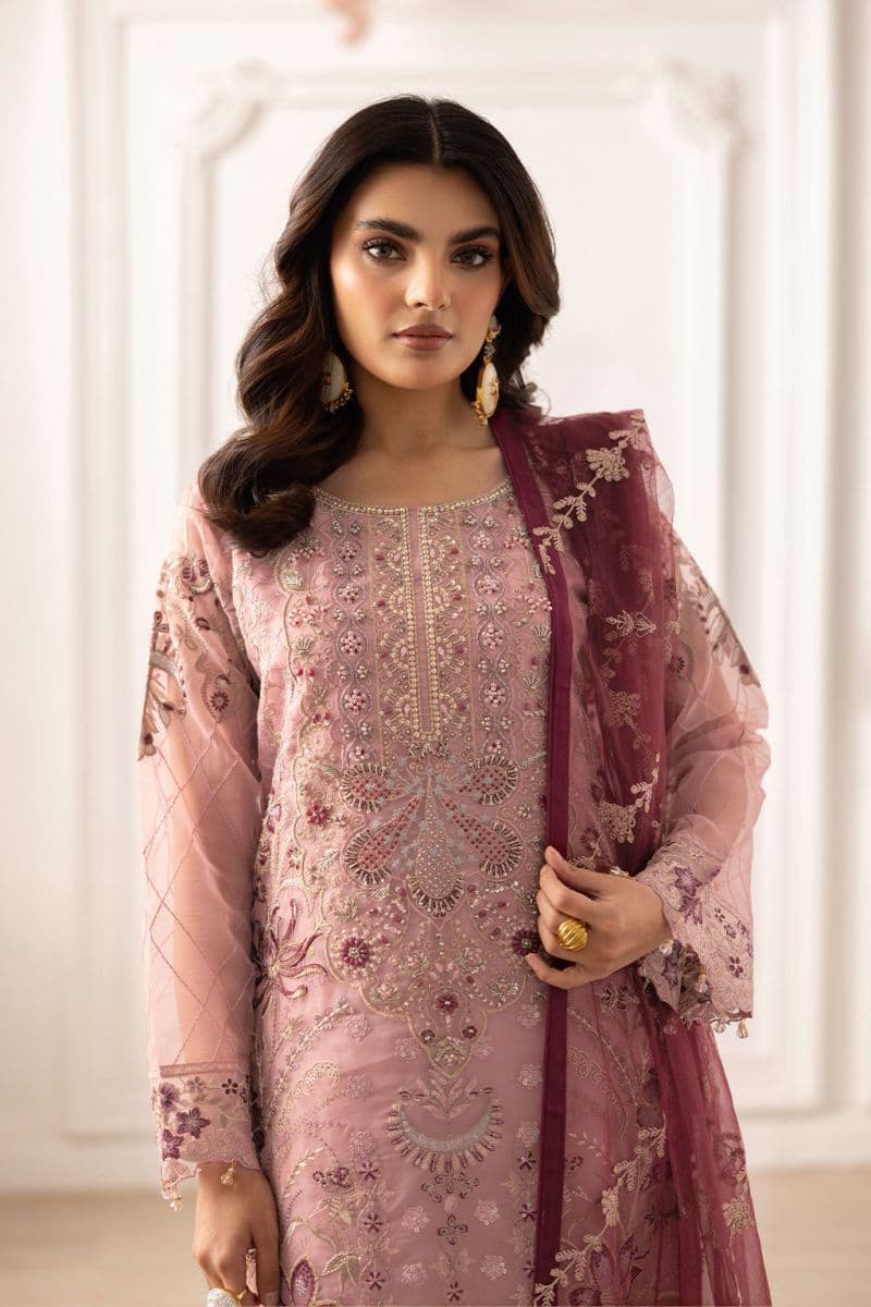 Embroidered Silk Unstitched Suit