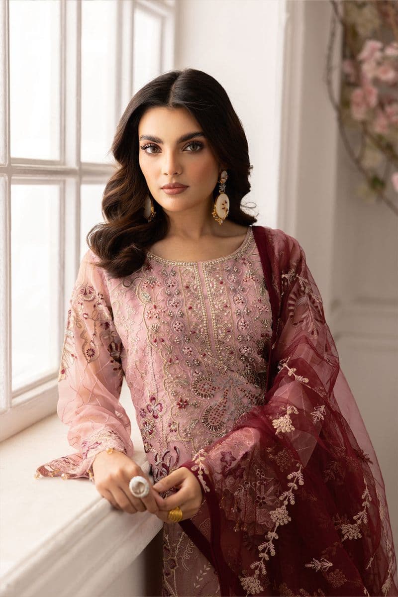 Embroidered Silk Unstitched Suit