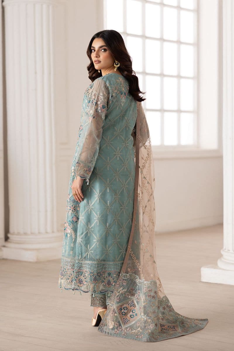 Embroidered Silk Unstitched Suit