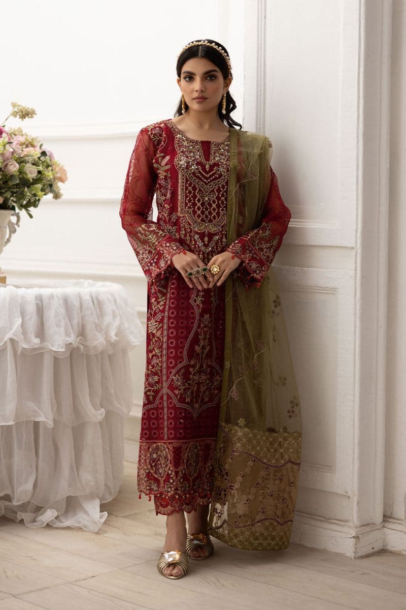 Embroidered Silk Unstitched Suit