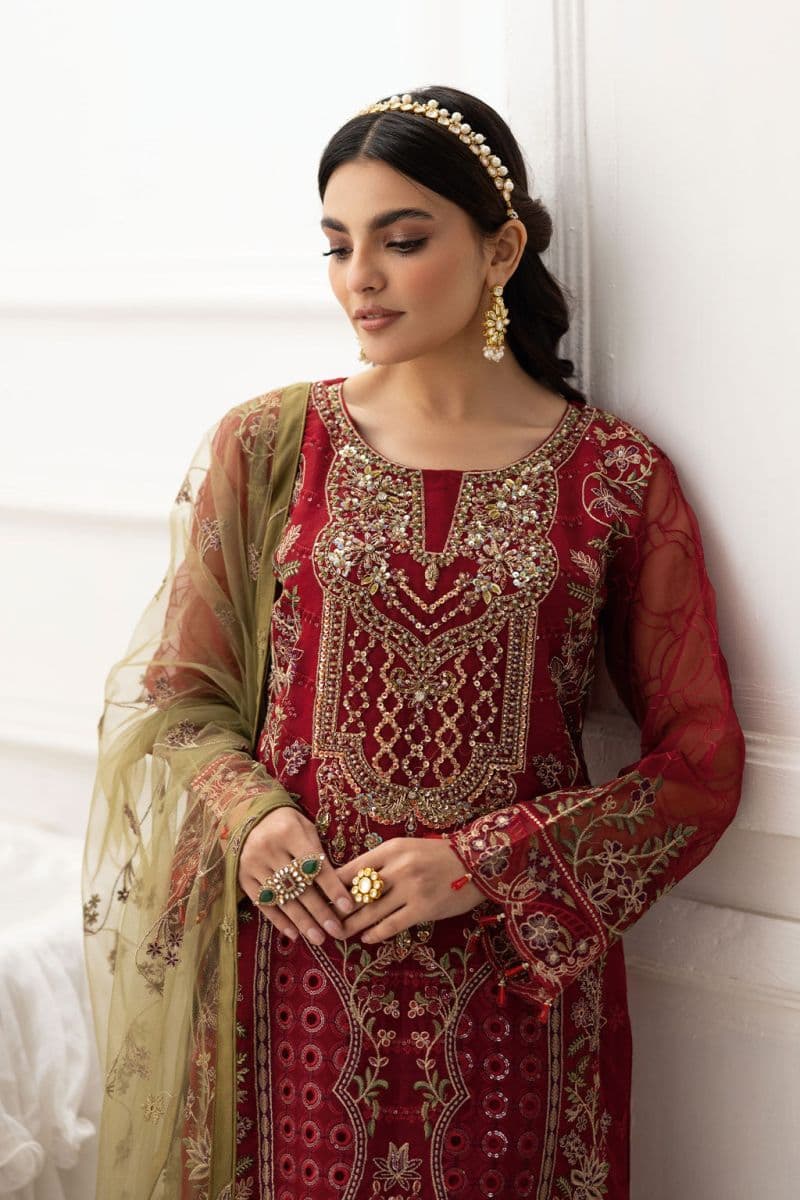 Embroidered Silk Unstitched Suit