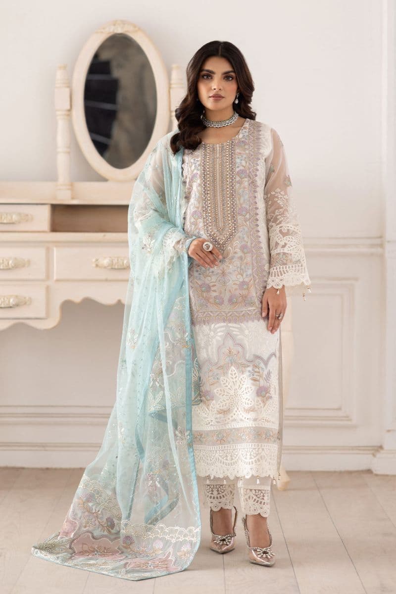 Embroidered Silk Unstitched Suit