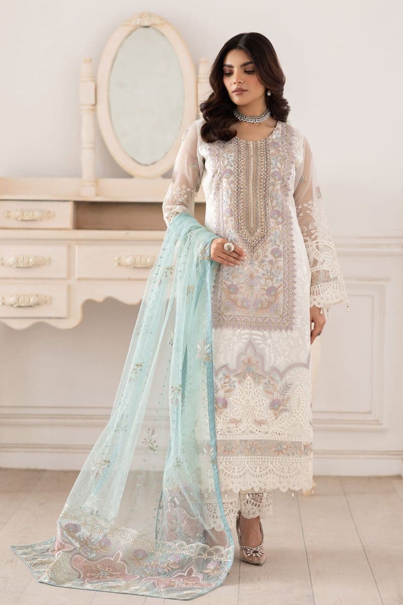 Embroidered Silk Unstitched Suit