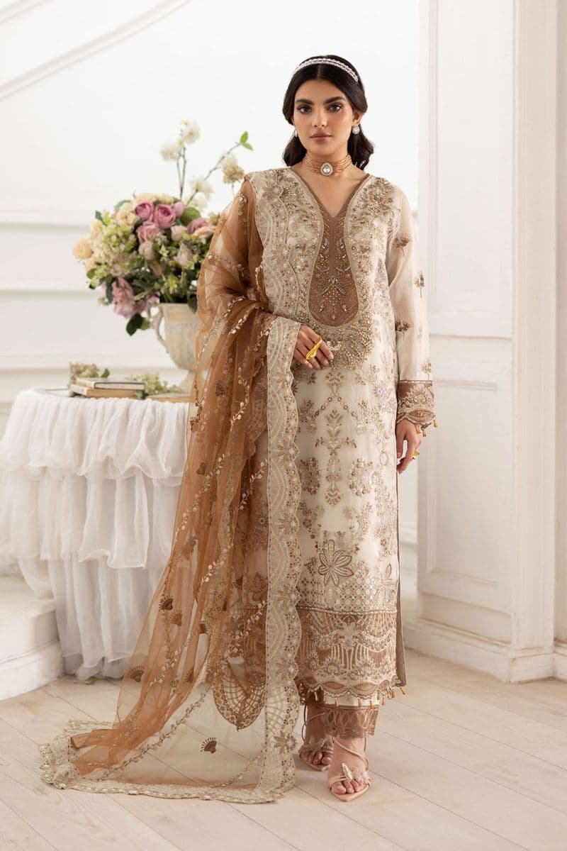 Embroidered Silk Unstitched Suit