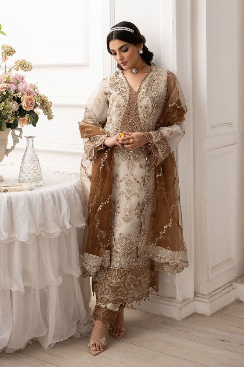 Embroidered Silk Unstitched Suit