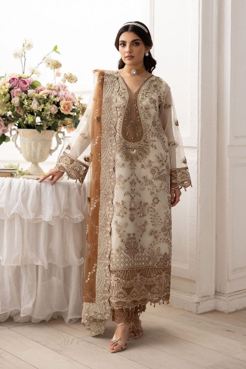 Embroidered Silk Unstitched Suit
